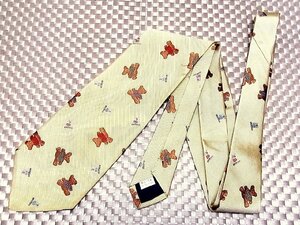 [ stock disposal sale ]* bargain sale *FK5635* Benetton [ embroidery .. teddy bear flag flag pattern ] necktie *