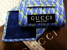 【在庫処分セール】●特売●FK9134W●GUCCI グッチ【植物 葉っぱ 草 柄】ネクタイ●_画像2