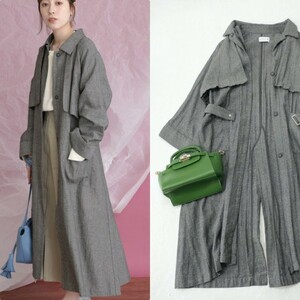 [ prompt decision ] beautiful goods *KBFl herringbone! easy trench coat 