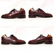 149.CROCKETT&JONES クロケットアンドジョーンズ CHEVIOT2 ウィングチップ ビジネスシューズ バーガンディ ブラウン7E_画像3