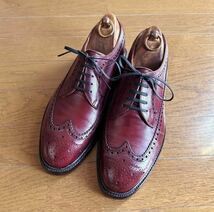 149.CROCKETT&JONES クロケットアンドジョーンズ CHEVIOT2 ウィングチップ ビジネスシューズ バーガンディ ブラウン7E_画像2