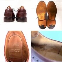 149.CROCKETT&JONES クロケットアンドジョーンズ CHEVIOT2 ウィングチップ ビジネスシューズ バーガンディ ブラウン7E_画像4