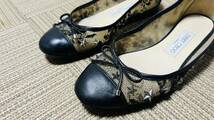 【中古】ジミーチュウ JIMMY CHOO フラットシューズ レースシューズ 36 1/2（23.5㎝）_画像1