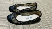 【中古】ジミーチュウ JIMMY CHOO フラットシューズ レースシューズ 36 1/2（23.5㎝）_画像2