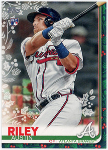 BRAVES三塁▲AUSTIN RILEY/2019 TOPPS HOLIDAY PRESENTSヴァリエーションフォト版SP RC HW76!