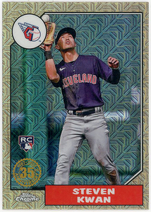 GUARDIANS外野▲STEVEN KWAN/2022 TOPPS UPDATEシルバーパックリフ1987 DESIGN RC!