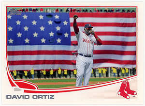 殿堂REDSOX-TWINS△DAVID ORTIZ/2013 TOPPS2 BOSTON STRONG SPEECHヴァリエーションフォト版SP 595!