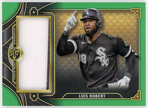 WHITESOX外野▲LUIS ROBERT/2022 TOPPS TRIPLE THREADSジャンボジャージ #27 EMERALD版!