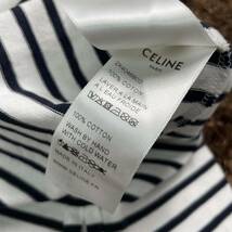 【美品】CELINE セリーヌ ボーダー Tシャツ カットソー ロンT エディ スリマン マカダム柄 S 高級_画像10