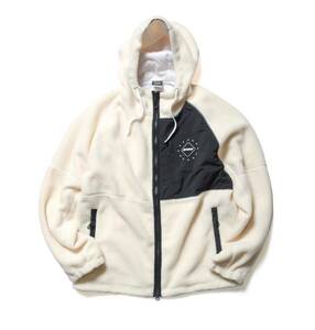 soph FCRB Bristol BOA FLEECE BIG LOGO HOODED BLOUSON フリース ジャケット XL 白　新品未使用