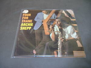 【中古LP】ARCHIE SHEPP「FOUR FOR TRANE」【米盤/JOHN TCHICAI/RSWELL RUD/VANGELDER印/stereo/再生確認済】