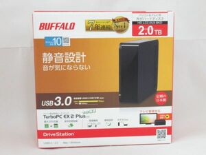 Z 8-1 未使用保管品 BUFFALO バッファロー パソコン&テレビ用 外付 ハードディスク HD-LC2.0U3-BKD 静音 USB3.0/2.0 Mac/Windows