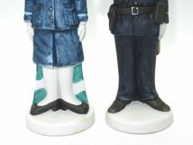 Z 12-4 当時物 警視人形 婦人警官人形 2体セット 陶器製 H=18cm 人形 フィギュア 警察官人形 記念品 レア物 警察グッズ_画像3