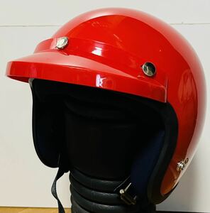 【レトロ】☆北川工業☆MR-2☆Falcon☆ジェットヘルメット☆赤☆未使用品☆