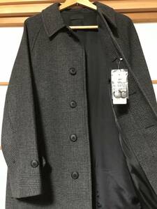 ★未使用美品★ ユニクロ シングル ブレスト コート グレー グレンチェック メンズ Sサイズ ★ UNIQLO 07 Gray チェック柄 オシャレ 秋冬