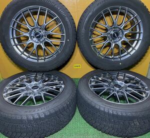 ☆冬用 235/55R18 100Q BRIDGESTONE BLIZZAK DM-V3 ☆PIAA 【18×8.0J +38 PCD:114.3×5H ハブ径: 73mm】☆2020年製造 ☆60系ハリアー等