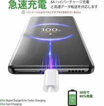 USB Type-C ケーブル 1.5M 67W 6A 急速充電ケーブル 2本セット_画像2