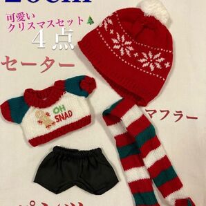 20cmぬいぐるみ服 Xmas豪華4点セット