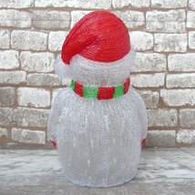 1円～ 売り切り 可愛い雪だるま60cm クリスマス LEDイルミネーション モチーフライト LEDライト オブジェ 立体 3D ガーデニング TAC-34_画像7