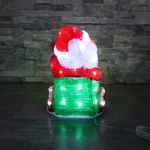 1円～売り切り クリスマス LED オブジェ クリスマスライト 光る サンタクロース モチーフライト 立体 3D 屋内屋外 電飾 店舗 TAC-67_画像5