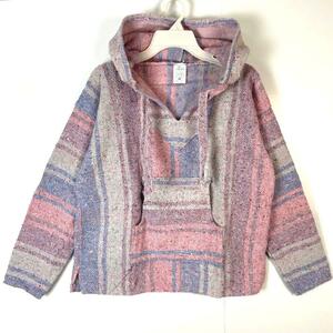 TextilesEsmeraldaメキシカンパーカーBAJAヒッピーピンクブルー