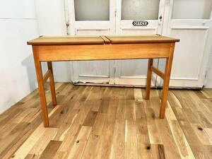 [ full maintenance settled ] school desk Denmark made Vintage oak × birch / desk antique Northern Europe furniture 