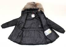 Y5941#◆中古品◆Moncler モンクレール FATSIALFUR ファー付 フーディダウン ブラック サイズ 1(日本サイズ約9号)_画像5