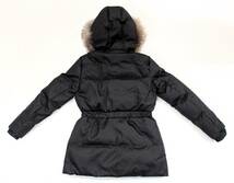 Y5941#◆中古品◆Moncler モンクレール FATSIALFUR ファー付 フーディダウン ブラック サイズ 1(日本サイズ約9号)_画像6