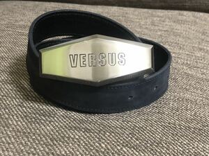 VERSUS ヴェルサス ベルト ロゴバックル 未使用品 黒