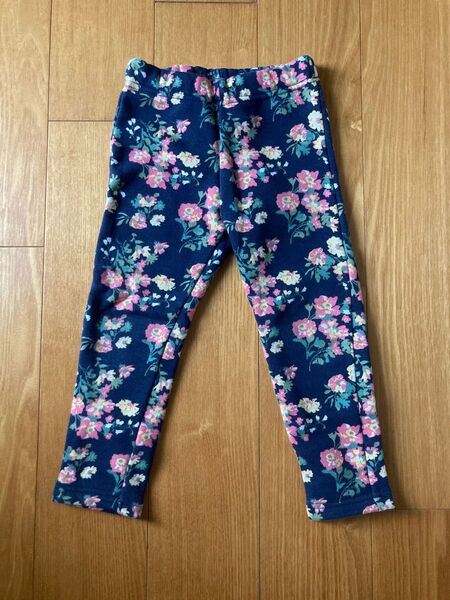ズボン 裏起毛 パンツ 花柄 100