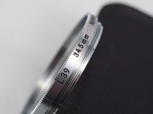 34.5mm NIPPON KOGAKU UV lens filter 日本光学 フィルター ニッコール Nikon S L39 ニコン NIKKOR 5cm 3.5 50 35 L39 L マウント leica