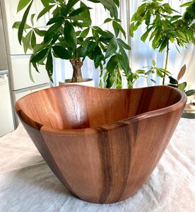サラダボウル　大　ウッド　中古　木　wood bowl