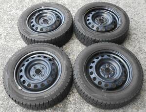 ヤリス　アクア　ヴィッツ　カローラ等　トヨタ純正スチール＆185/60R15　４本セット