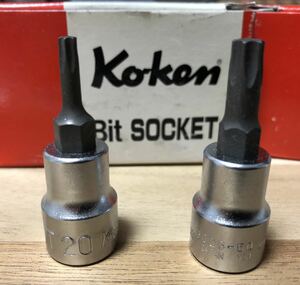 コーケン　Koken 3/8” トルクス　ビットソケット　Bit SOCKET 3025-50-T20と3025-50-T40セット　未使用　その9