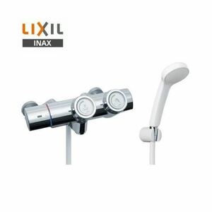 1円〜【新品未使用品】LIXIL(リクシル) INAX 浴室用 サーモスタット付シャワーバス水栓 エコフルシャワー プッシュ操作 洗い場専用 RBF-815