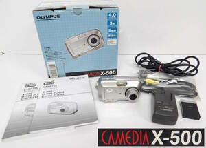 【よろづ屋】OLYMPUS CAMEDIA X-500 オリンパス デジタルカメラ 取扱説明書あり 充電器あり 箱あり レトロデジカメ(M1114-60)