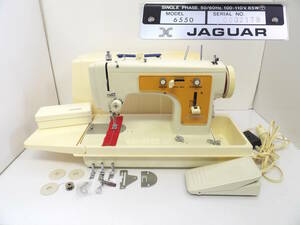 【よろづ屋】ジャガーミシン JAGUAR MODEL 6550 655型 ケースあり フットコントローラーおまけ ハンドクラフト(T1130-120)