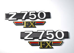 Z750 FX 新品 サイドカバー ゴールドエンブレム セット 検/Z550FX GPZ χ Z400GP Z1 Z2 MK2 Z1R XJ XJR CBX GS ヨシムラ BEET 当時物 旧車