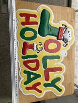 【未使用】SNOOPY スヌーピー ウォールデコ JOLLY HOLIDAY クリスマス 装飾 ディスプレー 新品_画像2