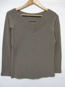 [ unused ] Jurgen Lehl knitted so- cut and sewn stretch cloth gray lady's M size autumn spring for #L27474AWS24-231112-10