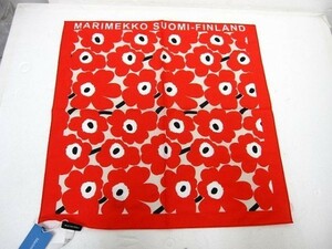 【送料無料】【新品】Marimekko kioski/Liuske Unikko Placement /マリメッコ スカーフ ストール バンダナ ハンカチ 白 赤■L25998Yer-80-3