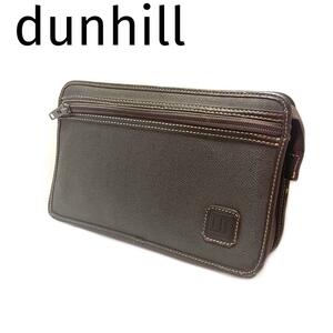 ダンヒル dunhill クラッチバッグ セカンドバッグ レザー グレー DUNHILL 鞄 ブランド バッグ 中古 レトロ ハンドバッグ メンズ 小物