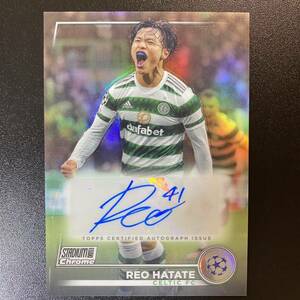 2022-23 Topps Stadium Club Chrome UEFA Reo Hatate Refractor Auto Celtic FC 直筆サインカード 旗手怜央