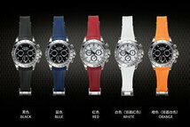 Rolex/ロレックス Daytona/デイトナ 116520、116523、116500適用 VAGENARI ラバー ストラップ/ベルト ブルー_画像2