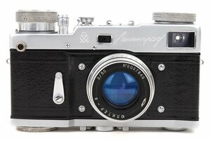 【美品】Leningrad GOMZ Leningrad 1956-1968 ソ連産レンジファインダー 50ｍｍｆ2レンズ付き L39マウント #jp24130