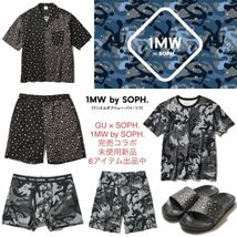 GU × SOPH. 完売 貴重 未開封★オープンカラー 5分袖シャツ S 星柄レオパード 1MW by SOPH.★ワンエムダブリュー ソフ ジーユー トップス_画像2