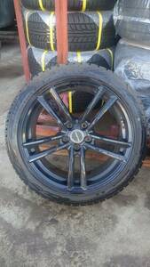 225/45R18 アルミホイールスタッドレスセット BALMINUM 8J×18 pcd114.3 5H off+35 4本セット