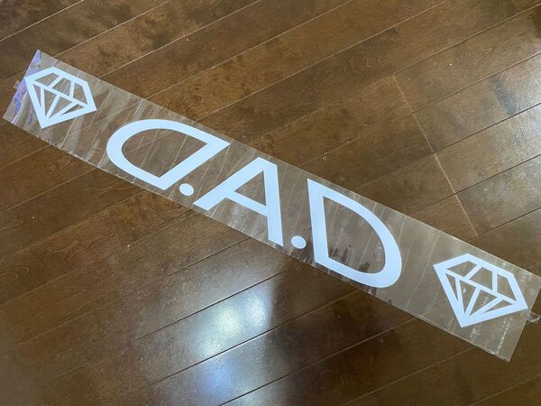 ギャルソンDAD★ウィンドウステッカー ビッグダイヤロゴ★抜き文字【ホワイト】