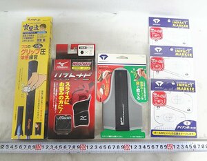 Mいや1804 ゴルフグッズ アイアン用 インパクトマーカー リストジャッジ ミズノ リストナビ やわらかグリップ 練習器具 スイング 6点セット