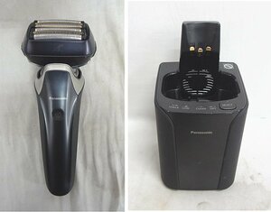 Kみや1638 中古 パナソニック/Panasonic ラムダッシュ メンズシェーバー ES-CLS9AX 髭剃り 6枚刃 洗浄充電器付き 充電式 電動 家電 美容